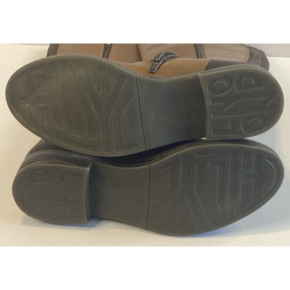 FLY LONDON Leather Riding boots 2 toned Brown Zip up Tall Size 36 EU 5.5 US - Picture 14 of 16